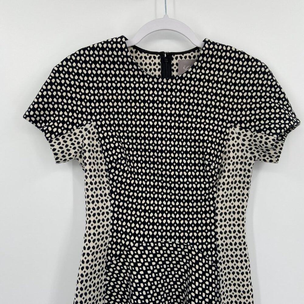 LELA ROSE Micro Check Flared A Line‎ Dress - Picture 2 of 6